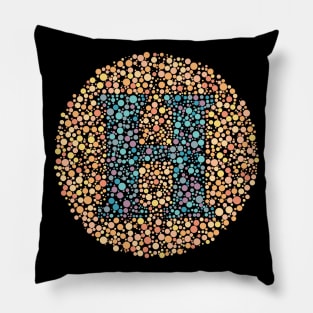 Letter H Ishihara Test Pillow