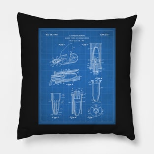 Whisky Pourer Patent - Whisky Art - Blueprint Pillow