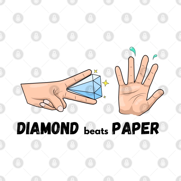 Diamond hand beats Paper hand Colored by JettDes