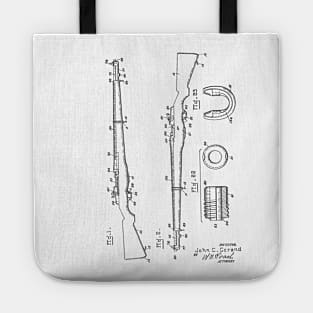 Semi-Automatic Rifle Vintage Patent Hand Drawing Tote