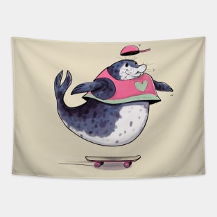 Skater seal Tapestry