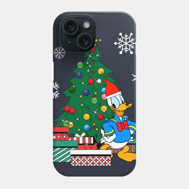 Donald Duck Around The Christmas Tree Phone Case by Nova5