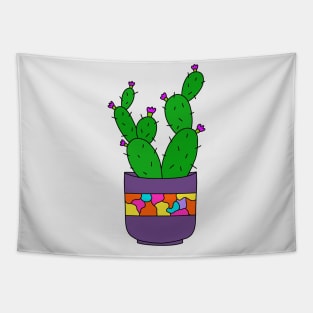 Cute Cactus Design #202: Pretty Cacti Bunch In Lovely Pot Tapestry