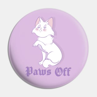 Paws Off Snob Cat Pin