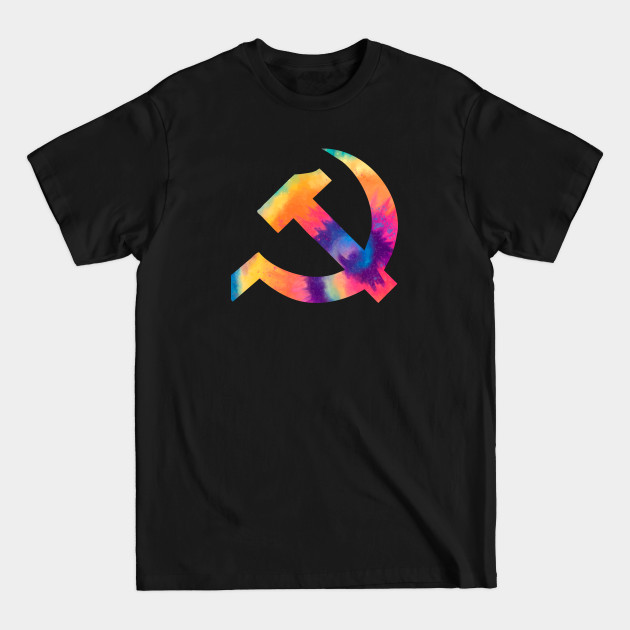 Discover Communist Symbol Tie Dye Trippy Psychedelic Design - Communist Symbol - T-Shirt