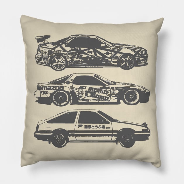 JDM Cars Pillow by RodeoEmpire