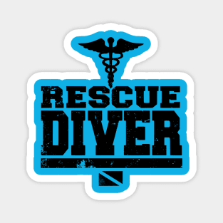 Rescue Diver (small logo - distressed) Magnet