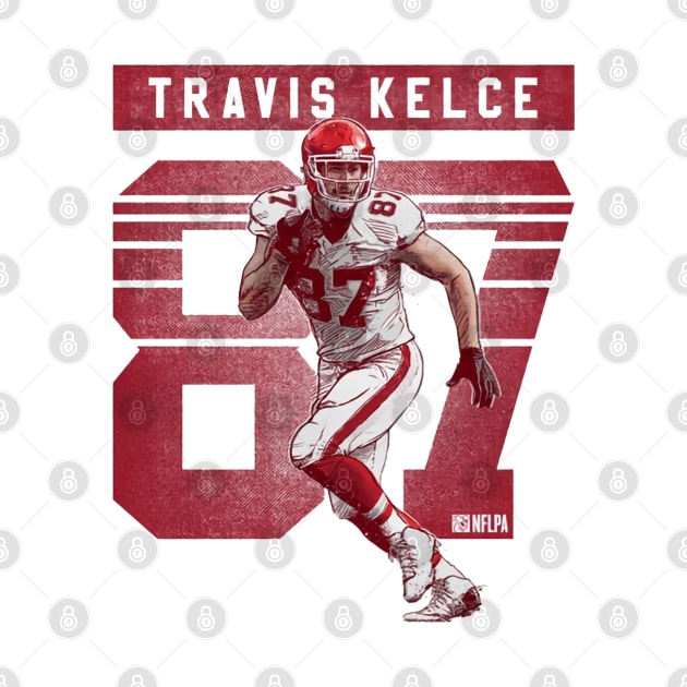 Travis Kelce Kansas City Retro by Buya_Hamkac