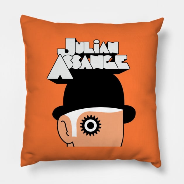 Julian Assange Pillow by BrotherAdam