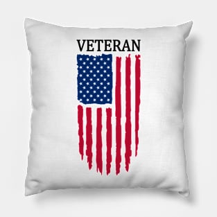 Veteran Distressed Flag Design Pillow