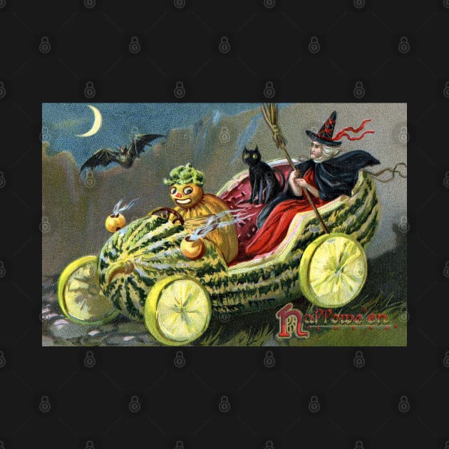 Antique Halloween Drive Greetings by forgottenbeauty