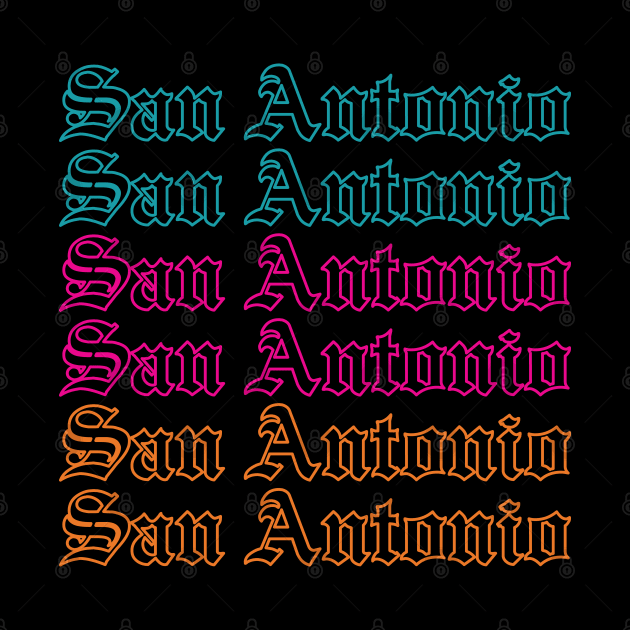 San Antonio Old English Outline by TheCraftyDrunkCo