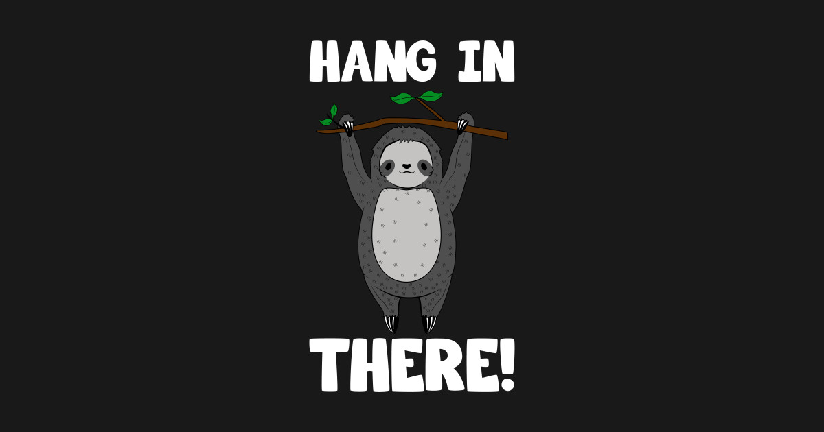 Cute Sloth Hang In There Hang In There Sloth Kinder T Shirt