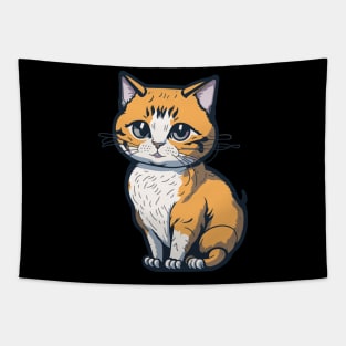 Cool Feline in Shades: Whiskered Purrfection for Cat Miaw Lovers Tapestry