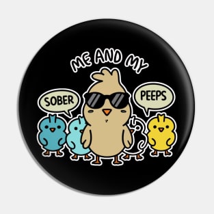 Me and My Sober Peeps - Cool Chicks Pin