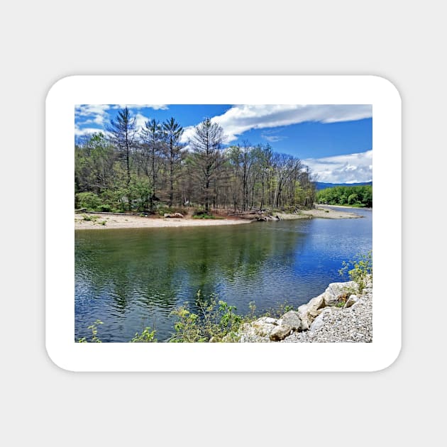 Saco River, White Mountains, New Hampshire, US Magnet by allthumbs