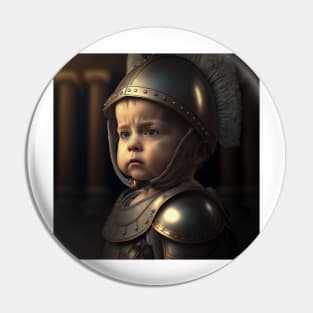 A Cute Gladiator Baby Pin