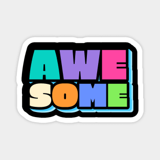 Awesome Word Text Design Magnet