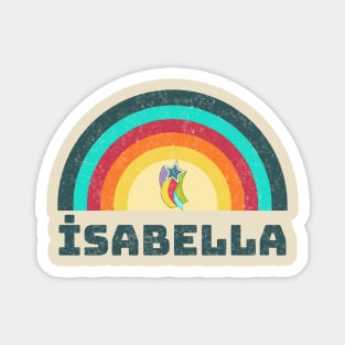 İsabella- Rainbow faded retro style Magnet