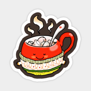 cute winter hot chocolate Magnet