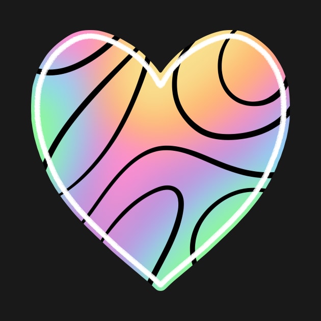 Swirly Rainbow Heart by Whoopsidoodle