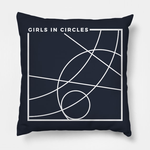 Girls in Circles Pillow by fakebandshirts