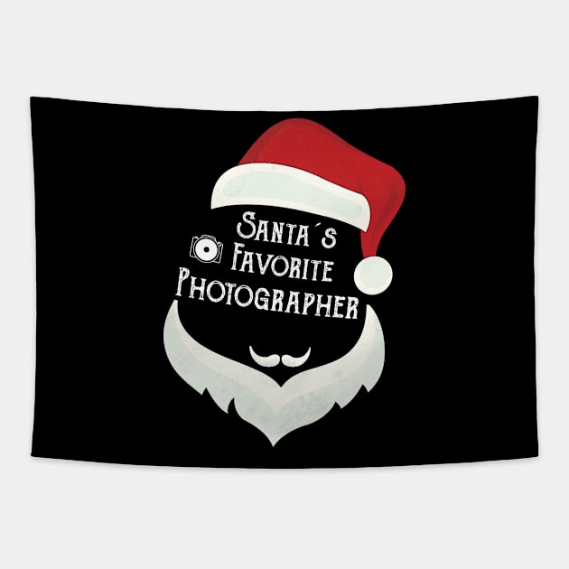 Santa's Favorite Photographer Funny Christmas Gift Tapestry by Trendy_Designs