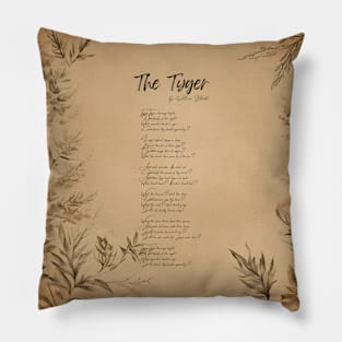 "The Tyger" by William Blake Pillow