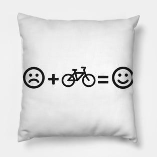 Cycling Happiness Bicycle Bike Cyclist Pillow