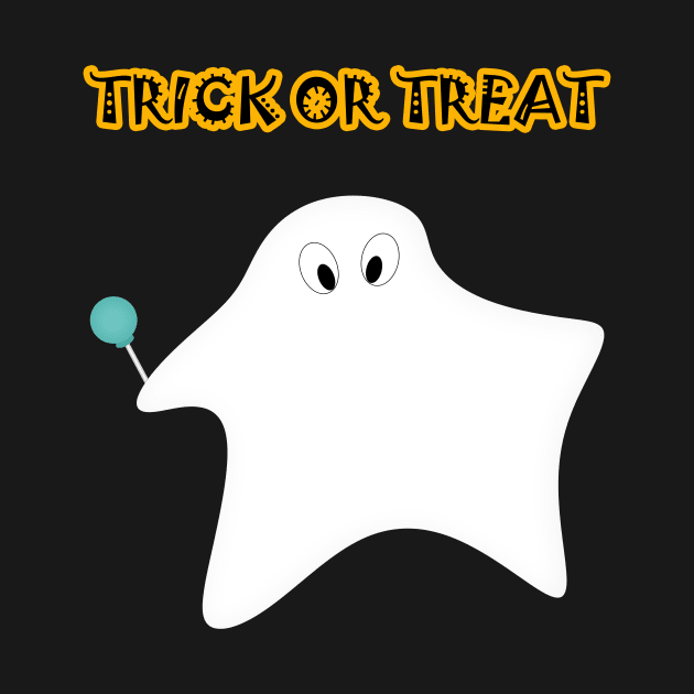 Trick or treat - Halloween, ghost, candy, lollipop. by kerens