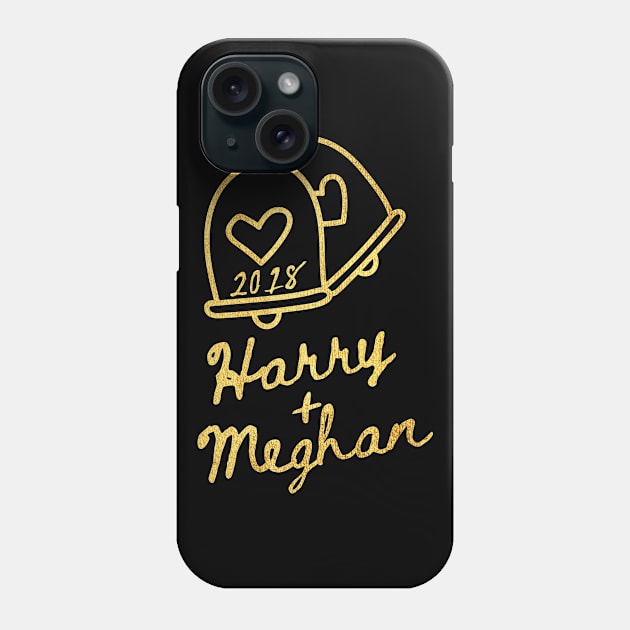 Harry Plus Meghan Royal Gold Wedding Bells Phone Case by Flippin' Sweet Gear