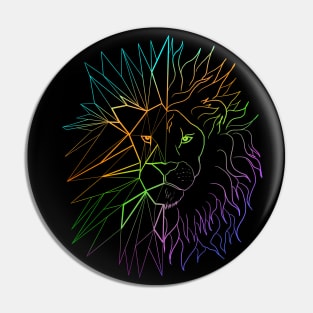 rainbow lion Pin