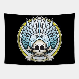 Angel Skull n Crossbones Tapestry