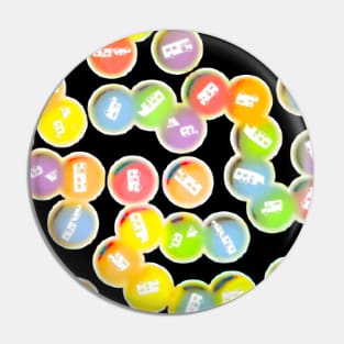 RV Colored Bubbles - Big Bright, Retro Style Dots Pin