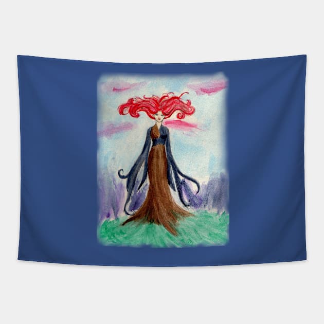 Tree Woman Tapestry by ShionS3