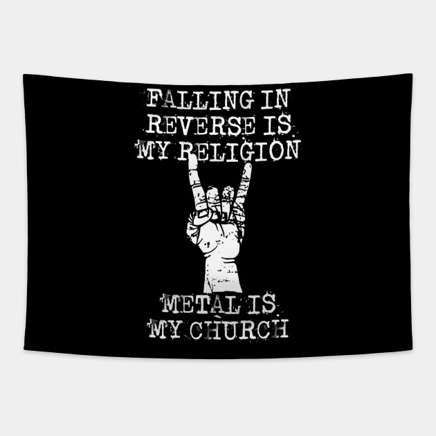 falling in reverse is my religion Tapestry by Grandpa Zeus Art