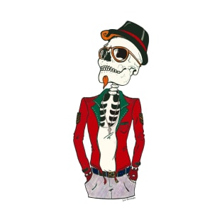 Hipster Skeleton. T-Shirt