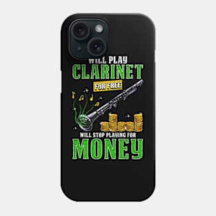 Funny Clarinet Player Design Phone Case