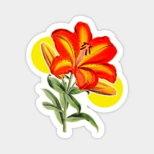 Flower with red petals Magnet