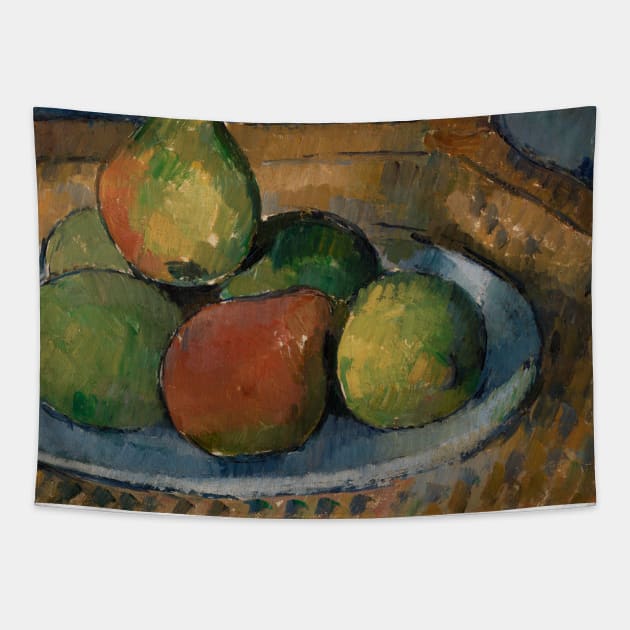 Plate of Fruit on a Chair by Paul Cezanne Tapestry by Classic Art Stall