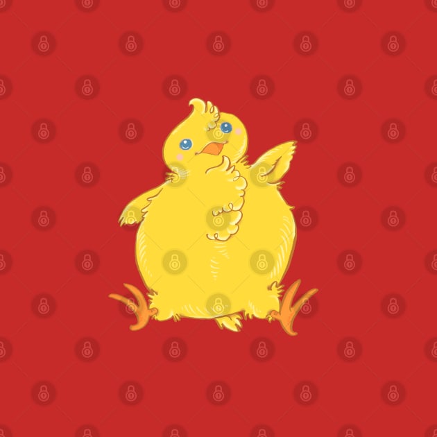 Chubby Chick Chicken Waves Hello by SimplyKitt