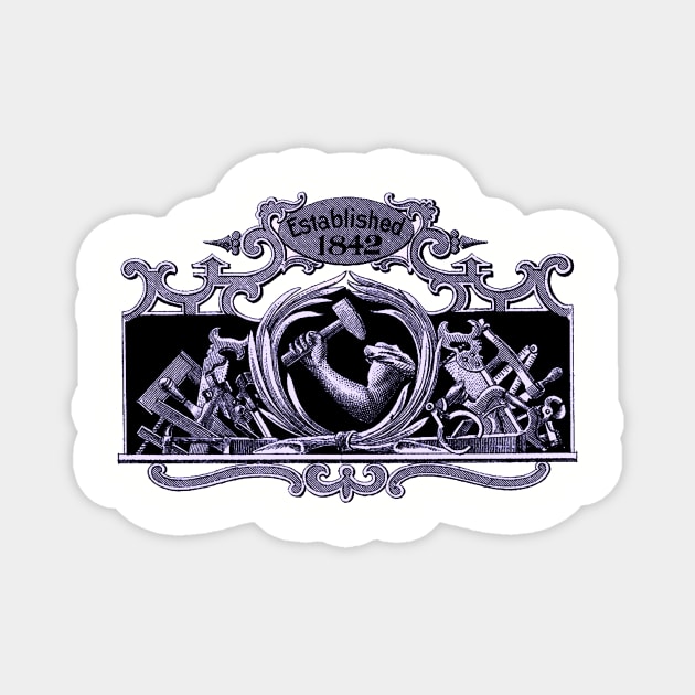 19th Century Boston Hardware Store Logo Magnet by MerchByToolemera