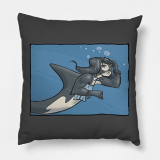 Orca Girl Pillow