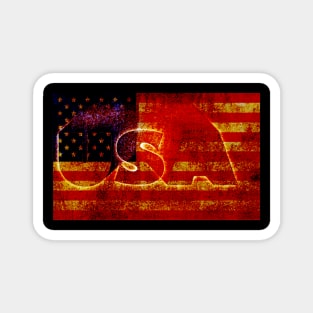 USA 3D Grunge Stars and Stripes Flag Magnet