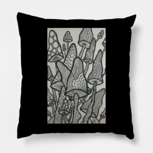 Black and white art Pillow