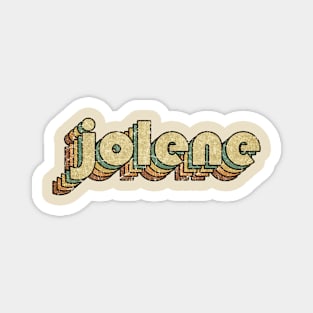 Jolene // Vintage Rainbow Typography Style // 70s Magnet