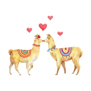 Llamas in love 1 T-Shirt