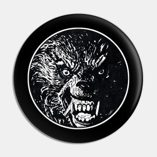 AMERICAN WEREWOLF IN LONDON (Circle Black and White) Pin