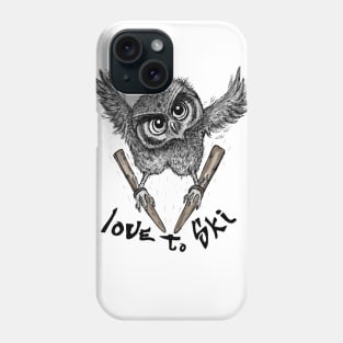 Love to ski Phone Case