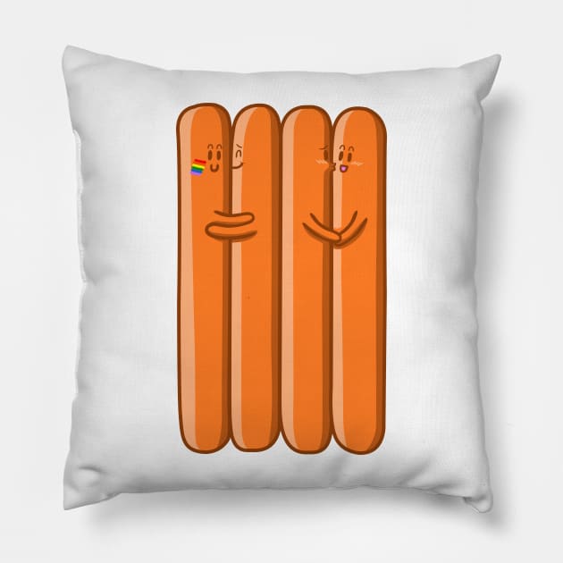 Sausage hug Pillow by albertocubatas